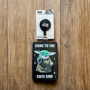 Disney Star Wars Mandalorian Grogu Badge Reel ID Holder